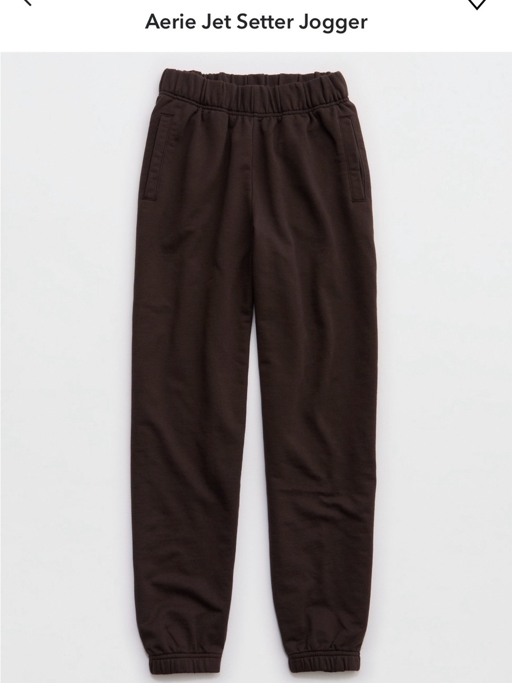 aerie Jet Setter Jogger - Dark Brown - Picture 3 of 5